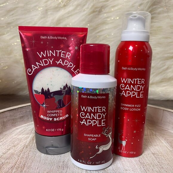 Bath & Body Works Winter Candy Apple Set - NEW - Picture 7 of 8